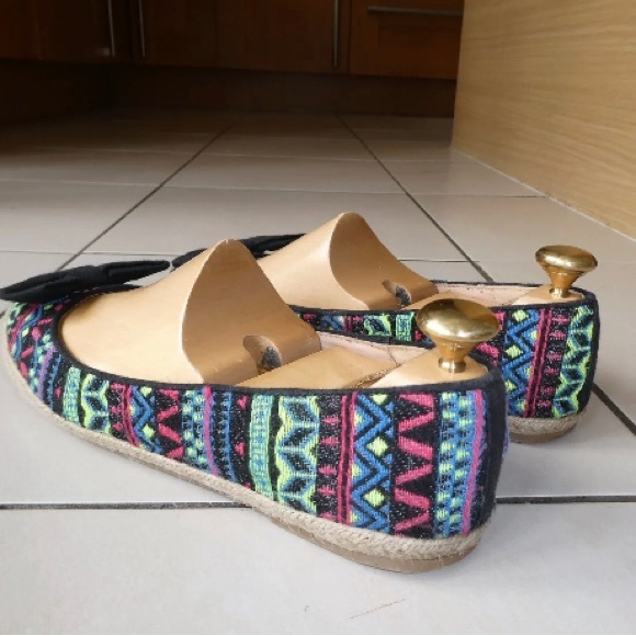 *DUNE HEAD OVER HEELS* Ladies CANVAS ESPADRILLE BALLET FLATS Multi UK6 RRP£45 - Picture 3 of 13